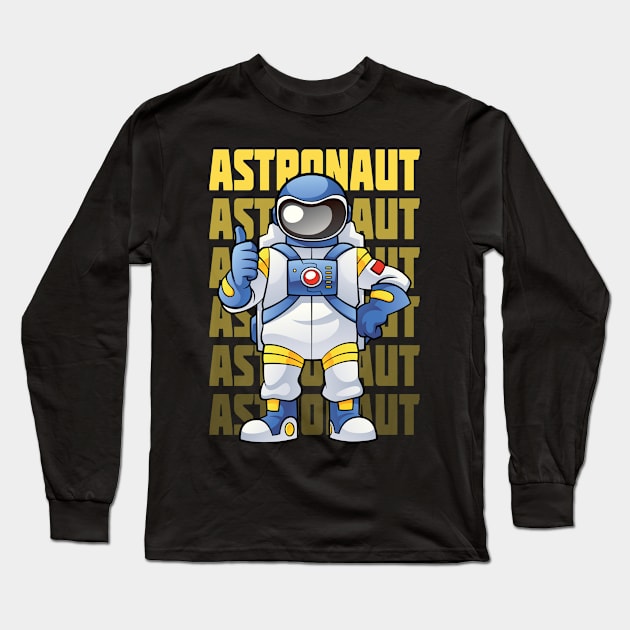 Astronaut Long Sleeve T-Shirt by mikailain